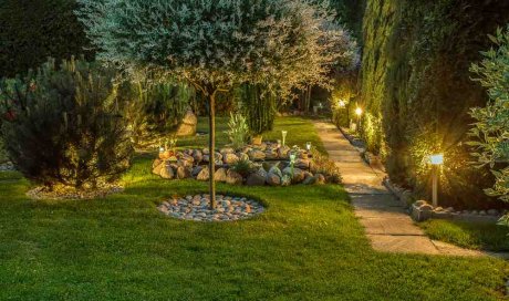 Faire poser des éclairages dans un jardin privé - Saint-Didier-au-Mont-d’Or - HORIZON PAYSAGE